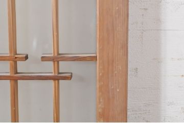 アンティーク建具　どこか懐かしい雰囲気漂う和風ガラス窓2枚セット(引き戸、ガラス戸)(R-073889)