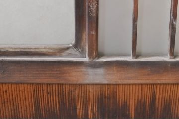 アンティーク建具　どこか懐かしい雰囲気漂う和風ガラス窓2枚セット(引き戸、ガラス戸)(R-073889)