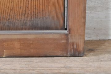 アンティーク建具　どこか懐かしい雰囲気漂う和風ガラス窓2枚セット(引き戸、ガラス戸)(R-073889)