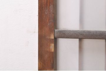 アンティーク建具　どこか懐かしい雰囲気漂う和風ガラス窓2枚セット(引き戸、ガラス戸)(R-073889)