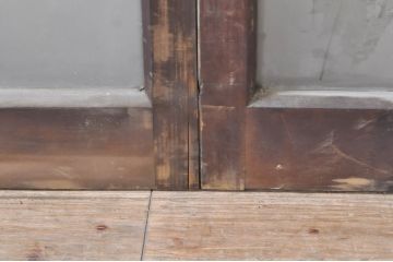 アンティーク建具　大正ロマン　ノスタルジックな雰囲気溢れるガラス窓4枚セット(引き戸、ガラス戸)(R-073891)