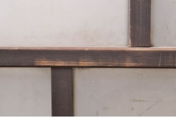 アンティーク建具　大正ロマン　ノスタルジックな雰囲気溢れるガラス窓4枚セット(引き戸、ガラス戸)(R-073891)