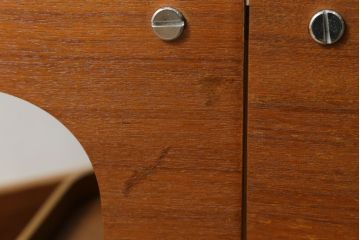 和製ビンテージ　ゴールドクラフト(GOLDCRAFT)　U SERIES　北欧スタイルの空間づくりにおすすめ!!温かみのある木味が魅力のワゴン(サイドテーブル、ヴィンテージ)(R-073894)