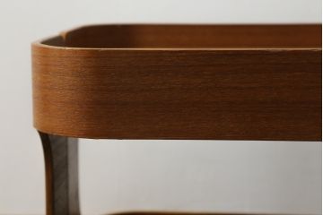 和製ビンテージ　ゴールドクラフト(GOLDCRAFT)　U SERIES　北欧スタイルの空間づくりにおすすめ!!温かみのある木味が魅力のワゴン(サイドテーブル、ヴィンテージ)(R-073894)