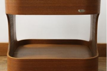 和製ビンテージ　ゴールドクラフト(GOLDCRAFT)　U SERIES　北欧スタイルの空間づくりにおすすめ!!温かみのある木味が魅力のワゴン(サイドテーブル、ヴィンテージ)(R-073894)