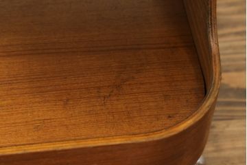 和製ビンテージ　ゴールドクラフト(GOLDCRAFT)　U SERIES　北欧スタイルの空間づくりにおすすめ!!温かみのある木味が魅力のワゴン(サイドテーブル、ヴィンテージ)(R-073894)