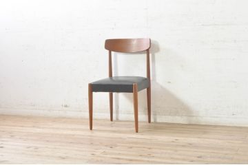 和製ビンテージ　辻木工　チーク材　モダンでシンプルなデザインのダイニングチェア(椅子、イス、ヴィンテージ)(R-073898)