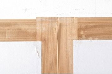 ビンテージ建具　和の空間づくりにおすすめの雪見障子戸4枚セット(引き戸、擦り上げ障子戸、擦上障子戸、ヴィンテージ)(R-073899)