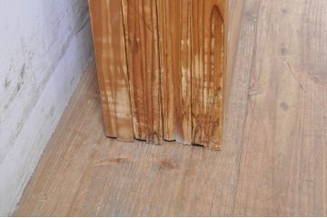 ビンテージ建具　和の空間づくりにおすすめの雪見障子戸4枚セット(引き戸、擦り上げ障子戸、擦上障子戸、ヴィンテージ)(R-073899)