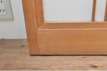 ビンテージ建具　和の空間づくりにおすすめの雪見障子戸4枚セット(引き戸、擦り上げ障子戸、擦上障子戸、ヴィンテージ)(R-073900)