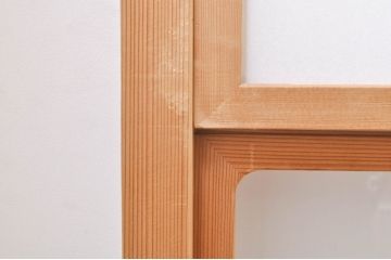 ビンテージ建具　和の空間づくりにおすすめの雪見障子戸4枚セット(引き戸、擦り上げ障子戸、擦上障子戸、ヴィンテージ)(R-073900)