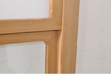 ビンテージ建具　和の空間づくりにおすすめの雪見障子戸4枚セット(引き戸、擦り上げ障子戸、擦上障子戸、ヴィンテージ)(R-073900)