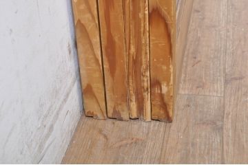 ビンテージ建具　和の空間づくりにおすすめの雪見障子戸4枚セット(引き戸、擦り上げ障子戸、擦上障子戸、ヴィンテージ)(R-073900)