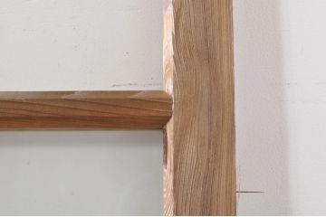 アンティーク建具　大正ロマン　古い木味が魅力的な幅狭ガラス戸4枚セット(引き戸)(R-073901)