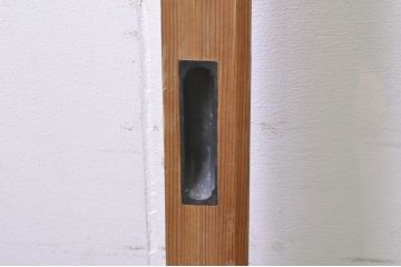 アンティーク建具　大正ロマン　古い木味が魅力的な幅狭ガラス戸4枚セット(引き戸)(R-073901)