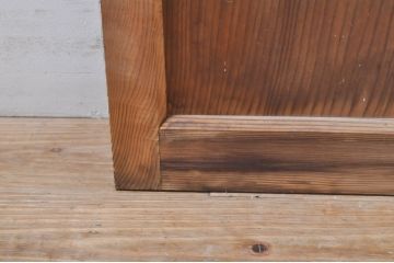 アンティーク建具　大正ロマン　古い木味が魅力的な幅狭ガラス戸4枚セット(引き戸)(R-073901)
