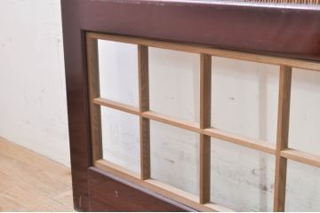 ビンテージ建具　最高級!!　石川県産　総漆塗り　涼しげな和の空間を演出する幅広葦戸2枚セット(引き戸、簾戸、簀戸、葭戸、夏障子、夏戸、御簾戸、すど、ヴィンテージ)(R-073908)