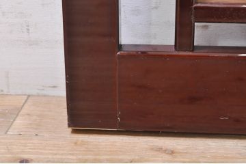 ビンテージ建具　最高級!!　石川県産　総漆塗り　透かし彫り入り　腰板の水鳥笹図が涼しげな和の空間を演出する幅広夏戸2枚セット(引き戸、簾戸、簀戸、葭戸、夏障子、御簾戸、すど、ヴィンテージ)(R-073912)