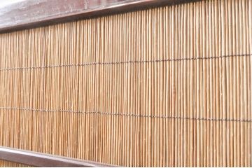 ビンテージ建具　最高級!!　石川県産　総漆塗り　涼しげな和の空間を演出する幅広葦戸2枚セット(引き戸、簾戸、簀戸、葭戸、夏障子、夏戸、御簾戸、すど、ヴィンテージ)(R-073917)
