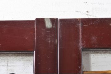 ビンテージ建具　最高級!!　石川県産　総漆塗り　涼しげな和の空間を演出する幅広葦戸2枚セット(引き戸、簾戸、簀戸、葭戸、夏障子、夏戸、御簾戸、すど、ヴィンテージ)(R-073918)