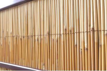 ビンテージ建具　最高級!!　石川県産　総漆塗り　涼しげな和の空間を演出する幅広葦戸2枚セット(引き戸、簾戸、簀戸、葭戸、夏障子、夏戸、御簾戸、すど、ヴィンテージ)(R-073919)