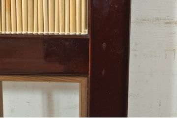 ビンテージ建具　最高級!!　石川県産　総漆塗り　涼しげな和の空間を演出する幅広葦戸2枚セット(引き戸、簾戸、簀戸、葭戸、夏障子、夏戸、御簾戸、すど、ヴィンテージ)(R-073919)