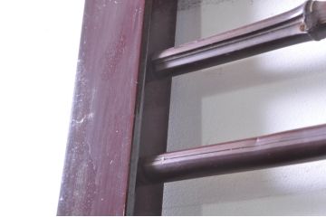 ビンテージ建具　最高級!!　石川県産　総漆塗り　涼しげな和の空間を演出する幅広葦戸2枚セット(引き戸、簾戸、簀戸、葭戸、夏障子、夏戸、御簾戸、すど、ヴィンテージ)(R-073920)