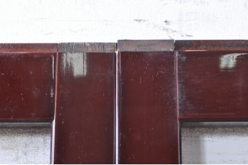 ビンテージ建具　最高級!!　石川県産　総漆塗り　涼しげな和の空間を演出する幅広葦戸2枚セット(引き戸、簾戸、簀戸、葭戸、夏障子、夏戸、御簾戸、すど、ヴィンテージ)(R-073920)