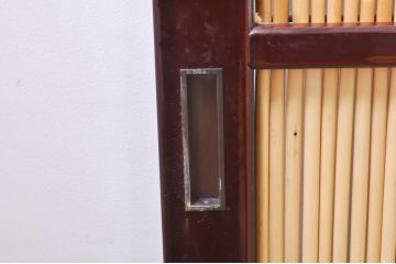 ビンテージ建具　最高級!!　石川県産　総漆塗り　透かし彫り入り　腰板の縁起の良い富士山と松竹梅が素敵な夏戸4枚セット(引き戸、簾戸、簀戸、葭戸、夏障子、御簾戸、すど、ヴィンテージ)(R-073922)