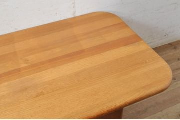 デンマーク家具　希少　チーク材　P. Jeppesen Mobelfabrik　PJ Furniture(ピージェーファニチャー)　DANISH(デニッシュ)マーク　シンプルなデザインが取り入れやすいローテーブル(センターテーブル、リビングテーブル、北欧)(R-073934)