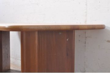 デンマーク家具　希少　チーク材　P. Jeppesen Mobelfabrik　PJ Furniture(ピージェーファニチャー)　DANISH(デニッシュ)マーク　シンプルなデザインが取り入れやすいローテーブル(センターテーブル、リビングテーブル、北欧)(R-073934)