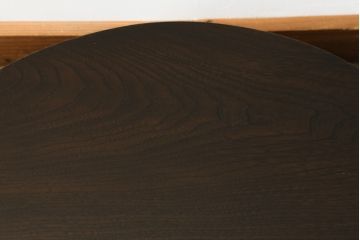 和製アンティーク　栓材　趣のある佇まいが魅力的な丸型ちゃぶ台(折りたたみテーブル、座卓、ローテーブル)(R-073938)