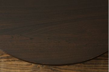 和製アンティーク　栓材　趣のある佇まいが魅力的な丸型ちゃぶ台(折りたたみテーブル、座卓、ローテーブル)(R-073938)