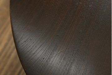 和製アンティーク　栓材　趣のある佇まいが魅力的な丸型ちゃぶ台(折りたたみテーブル、座卓、ローテーブル)(R-073938)