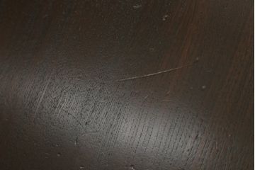 和製アンティーク　栓材　趣のある佇まいが魅力的な丸型ちゃぶ台(折りたたみテーブル、座卓、ローテーブル)(R-073938)
