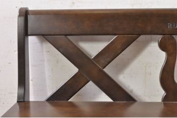 中古　希少な絶版品　カリモク家具(karimoku)　ルスティック(RUSTIC)　カントリースタイルの空間づくりにおすすめな2人掛けベンチ(長椅子、板座チェア)(R-073942)