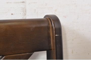 中古　希少な絶版品　カリモク家具(karimoku)　ルスティック(RUSTIC)　カントリースタイルの空間づくりにおすすめな2人掛けベンチ(長椅子、板座チェア)(R-073942)
