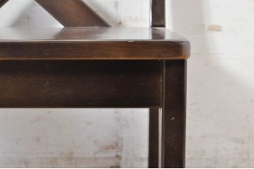 中古　希少な絶版品　カリモク家具(karimoku)　ルスティック(RUSTIC)　カントリースタイルの空間づくりにおすすめな2人掛けベンチ(長椅子、板座チェア)(R-073942)