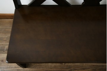 中古　希少な絶版品!　カリモク家具(karimoku)　ルスティック(RUSTIC)　ダッチカントリースタイルの2人掛けダイニングベンチ　(R-073942)