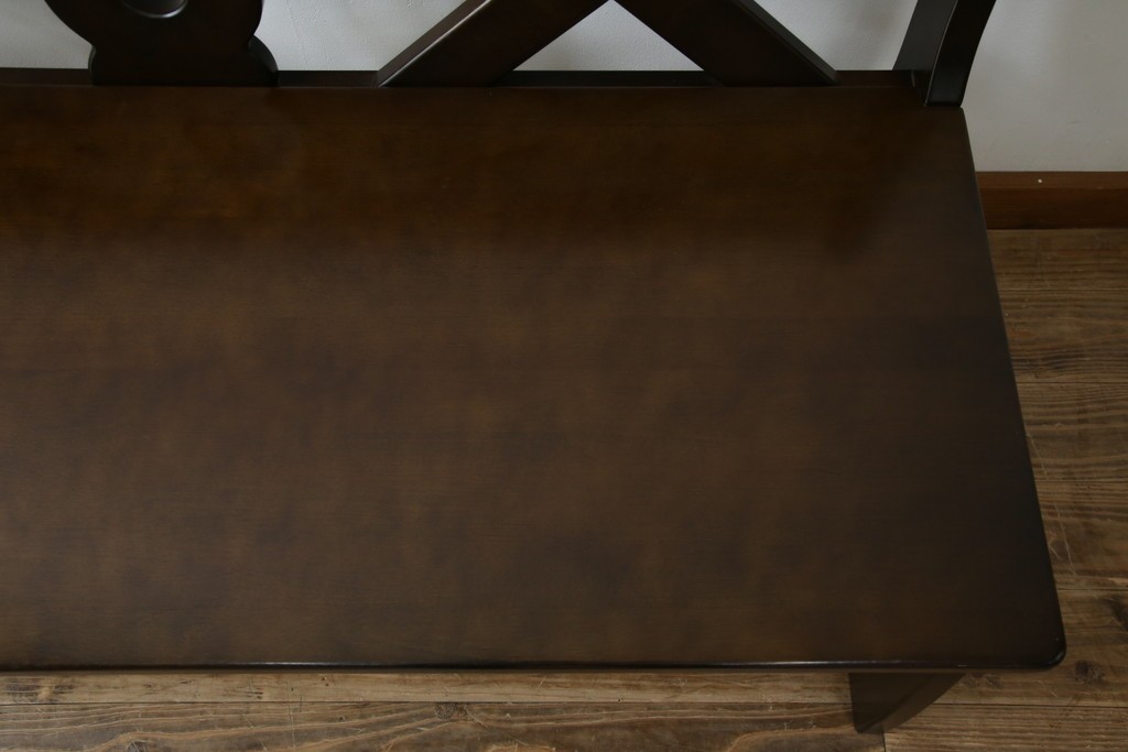 中古　希少な絶版品!　カリモク家具(karimoku)　ルスティック(RUSTIC)　ダッチカントリースタイルの2人掛けダイニングベンチ　(R-073942)
