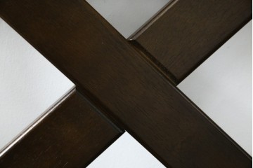 中古　希少な絶版品!　カリモク家具(karimoku)　ルスティック(RUSTIC)　ダッチカントリースタイルの2人掛けダイニングベンチ　(R-073942)