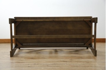 中古　希少な絶版品!　カリモク家具(karimoku)　ルスティック(RUSTIC)　ダッチカントリースタイルの2人掛けダイニングベンチ　(R-073942)