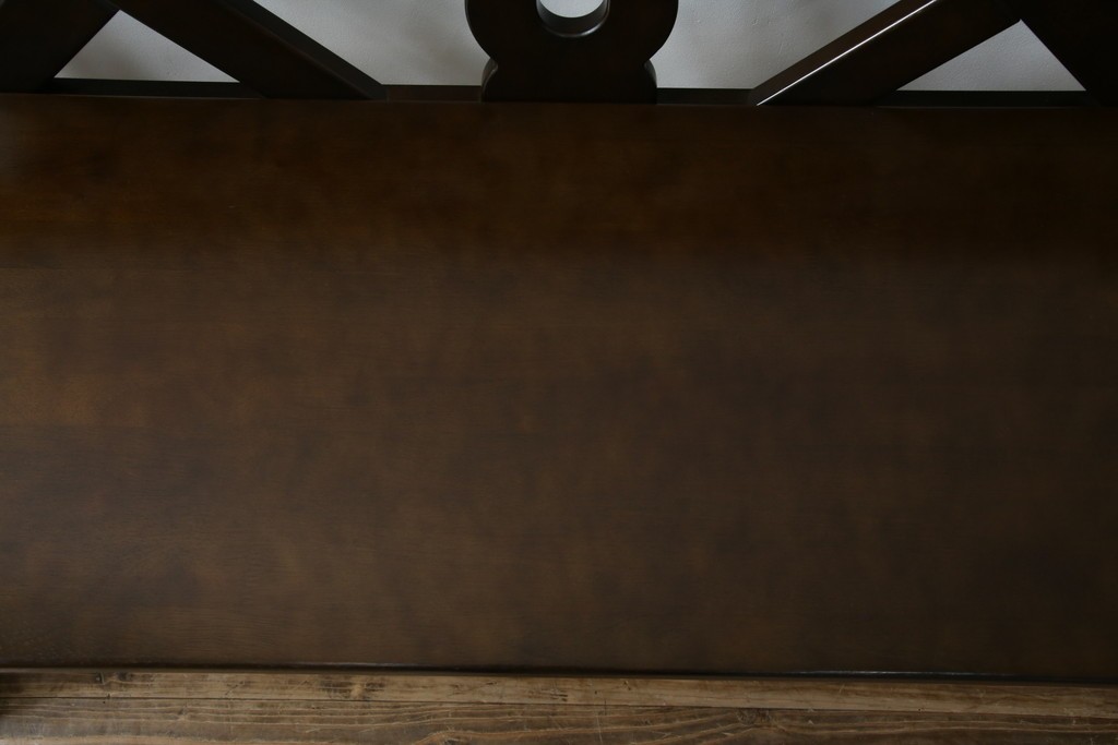 中古　希少な絶版品!　カリモク家具(karimoku)　ルスティック(RUSTIC)　ダッチカントリースタイルの2人掛けダイニングベンチ　(R-073942)