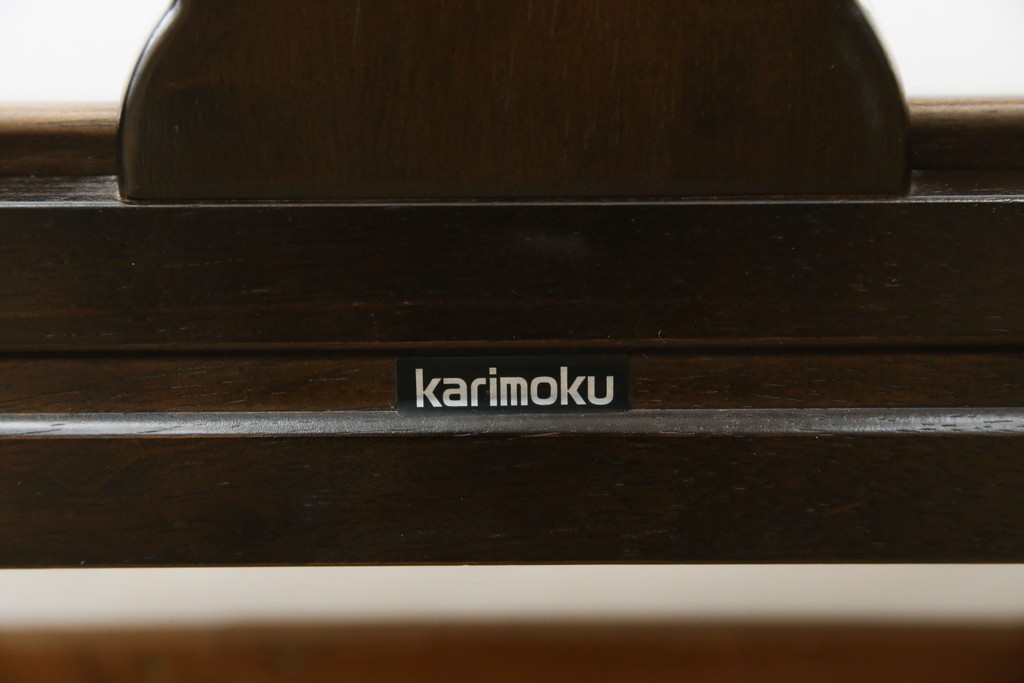 中古　希少な絶版品!　カリモク家具(karimoku)　ルスティック(RUSTIC)　ダッチカントリースタイルの2人掛けダイニングベンチ　(R-073942)