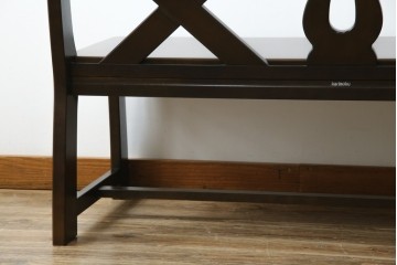 中古　希少な絶版品!　カリモク家具(karimoku)　ルスティック(RUSTIC)　ダッチカントリースタイルの2人掛けダイニングベンチ　(R-073942)