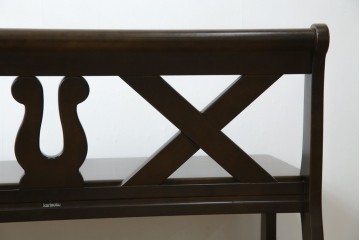 中古　希少な絶版品!　カリモク家具(karimoku)　ルスティック(RUSTIC)　ダッチカントリースタイルの2人掛けダイニングベンチ　(R-073942)