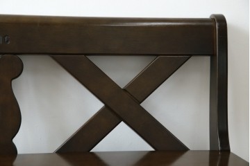 中古　希少な絶版品!　カリモク家具(karimoku)　ルスティック(RUSTIC)　ダッチカントリースタイルの2人掛けダイニングベンチ　(R-073942)