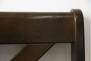 中古　希少な絶版品　カリモク家具(karimoku)　ルスティック(RUSTIC)　カントリースタイルの空間づくりにおすすめな2人掛けベンチ(長椅子、板座チェア)(R-073943)