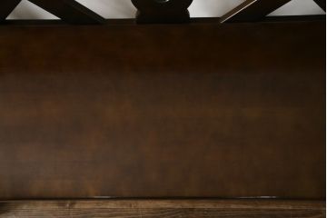 中古　希少な絶版品　カリモク家具(karimoku)　ルスティック(RUSTIC)　カントリースタイルの空間づくりにおすすめな2人掛けベンチ(長椅子、板座チェア)(R-073943)