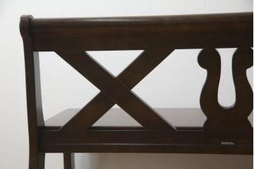 中古　希少な絶版品　カリモク家具(karimoku)　ルスティック(RUSTIC)　カントリースタイルの空間づくりにおすすめな2人掛けベンチ(長椅子、板座チェア)(R-073943)